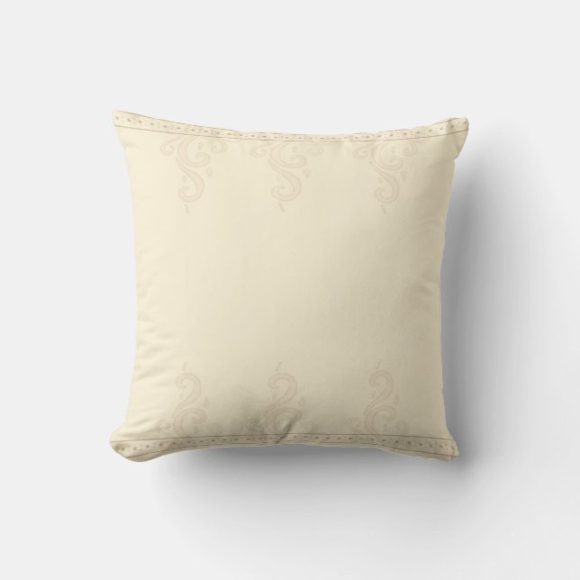 Time to Relax Cream Yellow Throw Pillow  (Front)