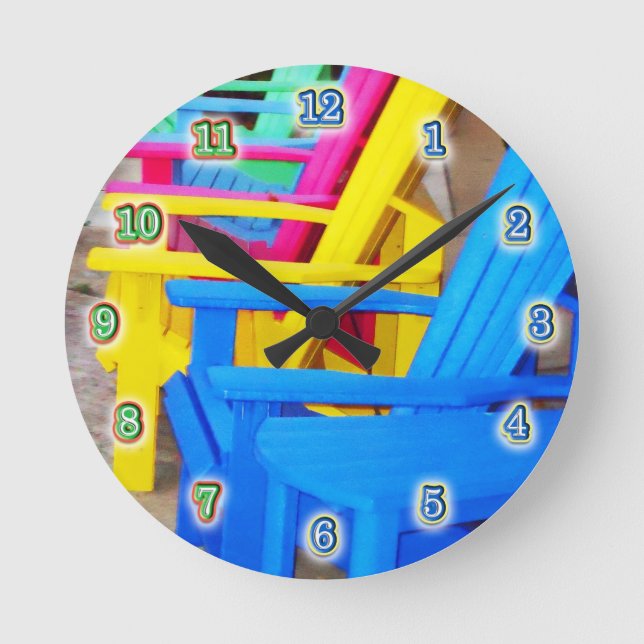 Time to Relax Round Clock (Front)