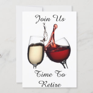 "TIME TO RETIRE" RETIREMENT PARTY CELEBRATION INVITATION