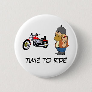 Time To Ride 6 Cm Round Badge