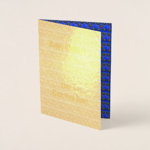Time To Rock And Bowl, Gold Birthday Foil Card