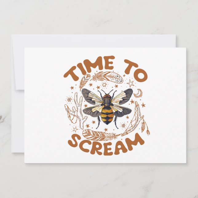 Time To Scream Cicadas Lover Insects Entomologist Invitation (Front)