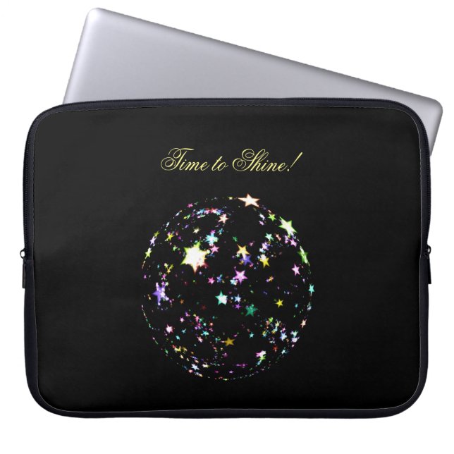 'Time to Shine' laptop case (Front)