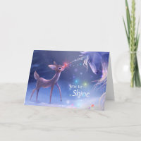 Time to Shine Magical Unicorn Rudolph Christmas