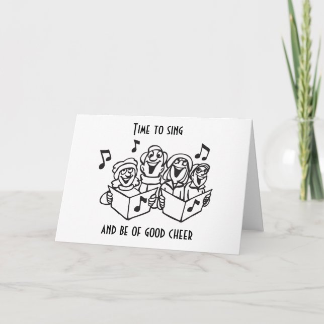 TIME TO SING THEN RING IN THE NEW YEAR CARD (Front)