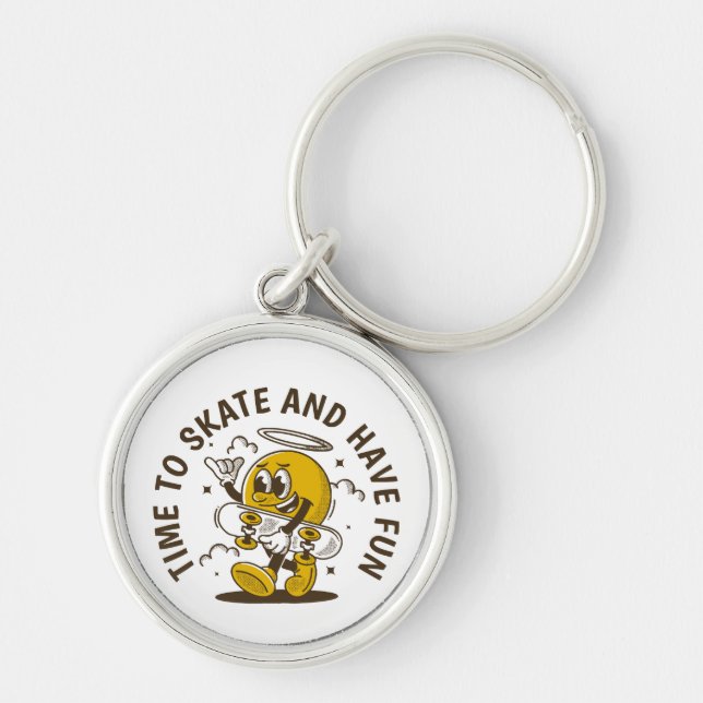 Time to skate key ring (Front)