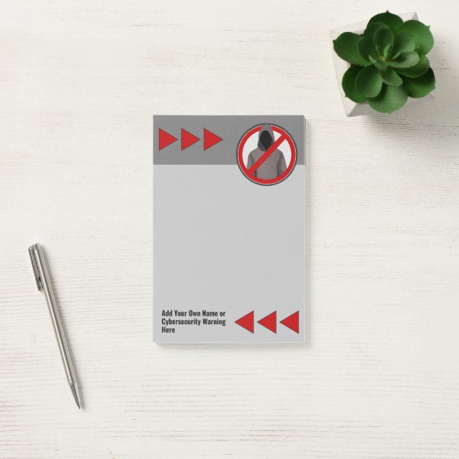 Time to Stamp Out Cybercrime with no hacker logo Post-it Notes (Office)