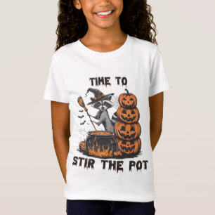 Time to Stir the Pot – Funny Halloween Racoon Cau T-Shirt