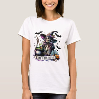 Time to Stir the Pot Halloween Mischief Design T-Shirt
