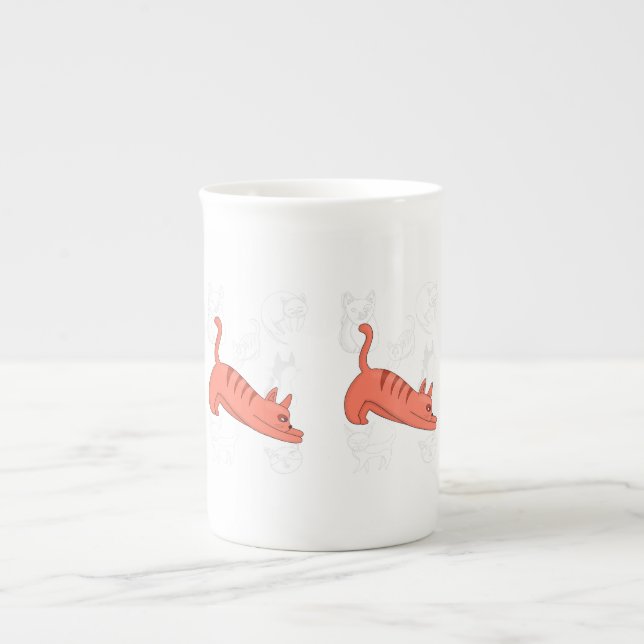 Time to Stretch Two-Tone Coffee Mug Teapot (Front)
