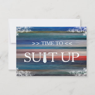 Time to Suitup  Swirl Invitation