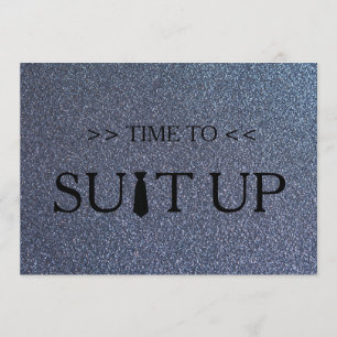 Time to Suitup White Background Invitation