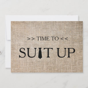 Time to Suitup White Background Invitation