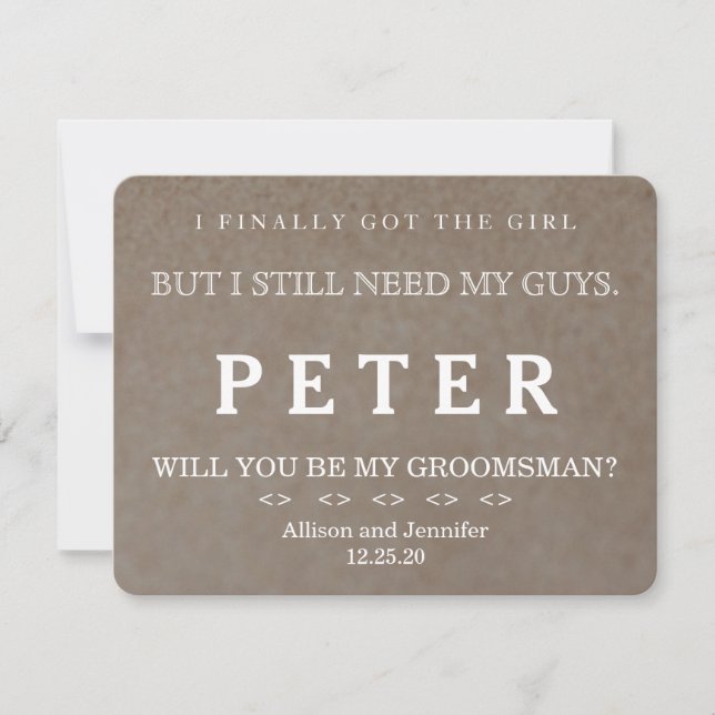 Time to Suitup will you be my groomsman? Invitation (Front)