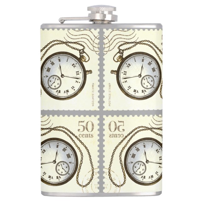 TIME To Take a Drink Hip Flask (Front)