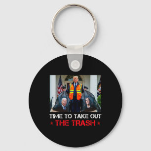 Time To Take Out The Trash Trump Garbyge Man Key Ring