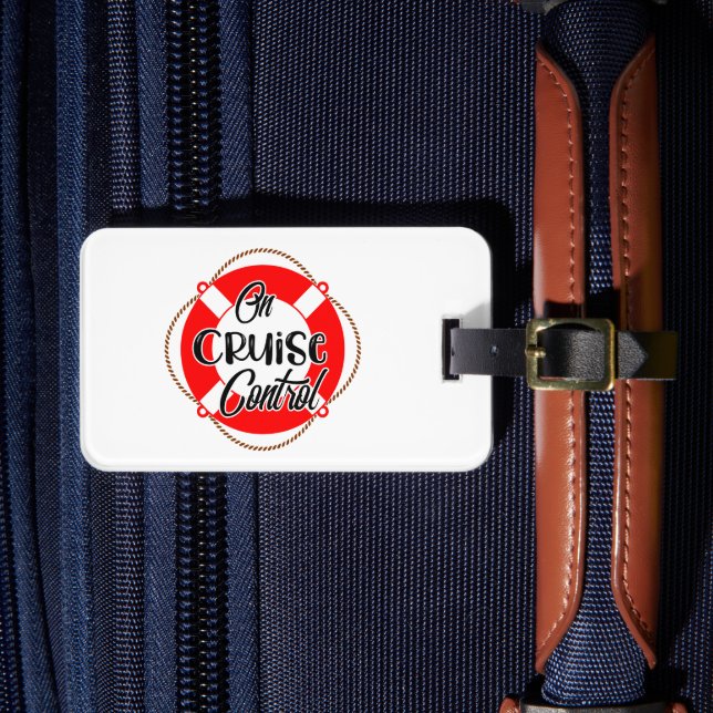 Time To Travel On Cruise Control Luggage Tag (Front Insitu 4)