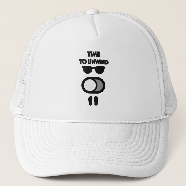 Time to Unwind Funny Relax Mode Design Trucker Hat (Front)