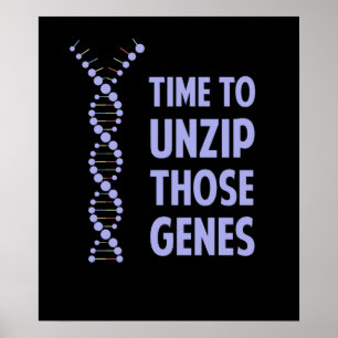 Time To Unzip Those Genetic Genes Poster