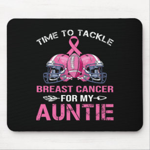 Time Totackle Breast Cancer For My Auntie Football Mouse Mat