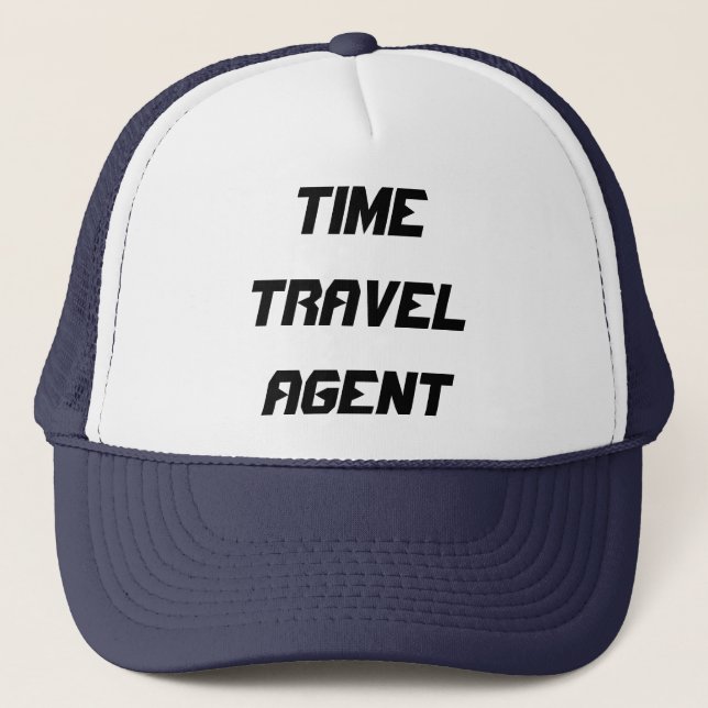 TIME TRAVEL AGENT TRUCKER HAT (Front)