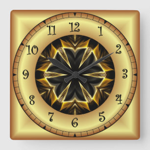 Time Travel ~ Avant-Garde Design PTW  01 ~  Square Wall Clock