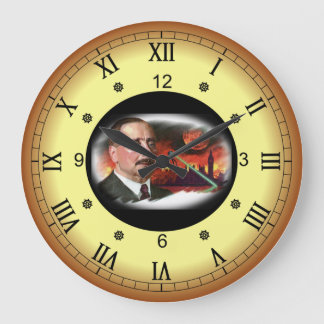 Time Travel~H. G. Wells~Father of Science Fiction Large Clock