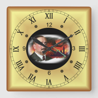 Time Travel~H.G.Wells~Father of Science Fiction~ Square Wall Clock