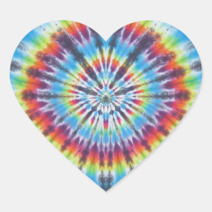 Time Travel Tunnel Tie Dye Heart Sticker