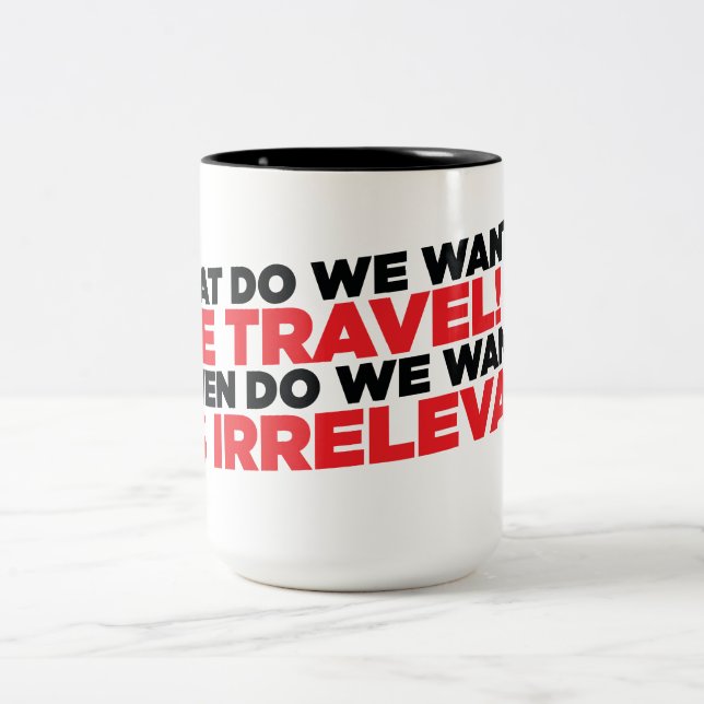 Time Travel Two-Tone Coffee Mug (Center)
