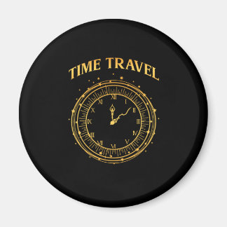 Time Travel Vintage Clock Science Fiction Gift Magnet
