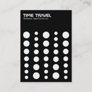 Time Travel - White on Black Business Card