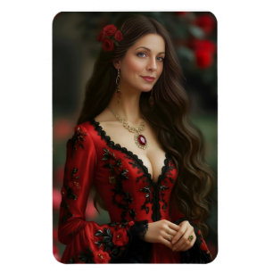 Time Traveler: Romantic Spanish Dancer Magnet