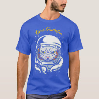 Time Traveller Cat Astronaut Time Travel Space Shi T-Shirt