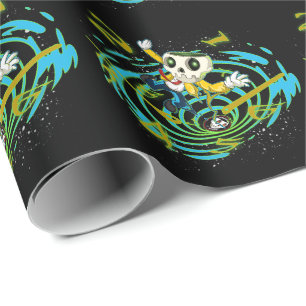 Time Traveller Cute Skull Wrapping Paper