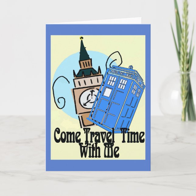 Time Traveller Valentine Holiday Card (Front)