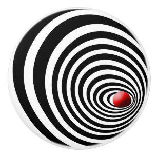 Time Tunnel Optical Art Ceramic Knob