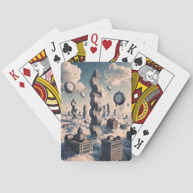  Time Twisted Cityscape Playing Cards (Back)
