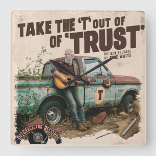 Time Waits New Release Square Wall Clock