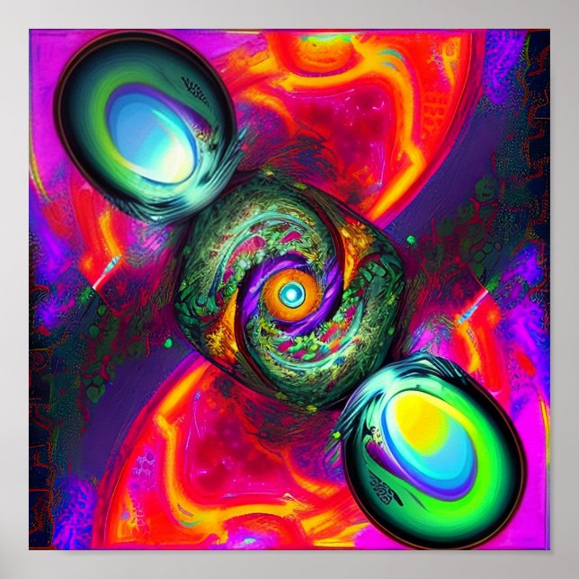 Time Warp;  A Surrealism AI Art Poster (Front)