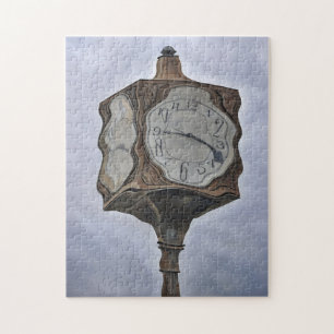 Time Warp Vintage Clock Art Puzzle
