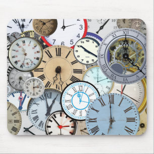 Time Watches and Clocks Mouse Mat