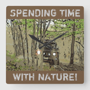 TIME WITH NATURE SQUARE WALL CLOCK