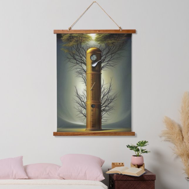 Time Wood Topped Wall Tapestry (Bedroom)
