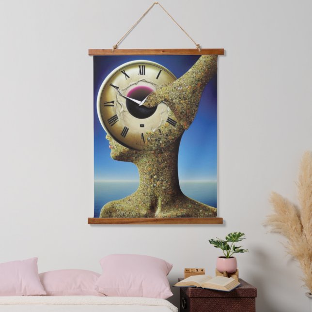 Time Wood Topped Wall Tapestry (Bedroom)