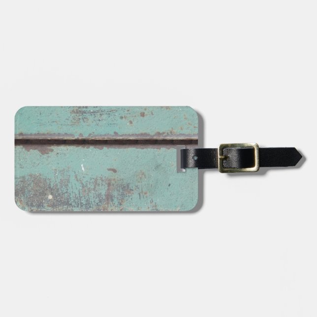 Time Worn Patina Luggage Tag (Front Horizontal)