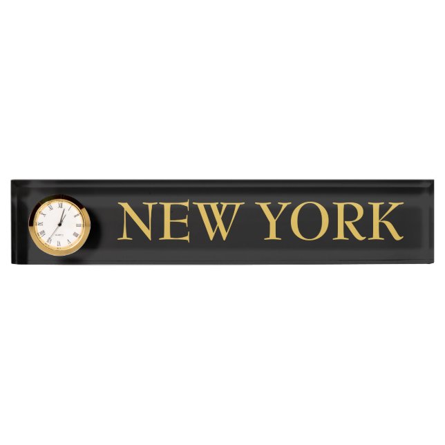 Time Zone World Clock Nameplate (Front)