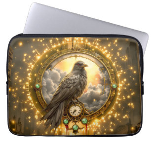 Timekeeper Raven – Gothic Clockwork Laptop Sleeve