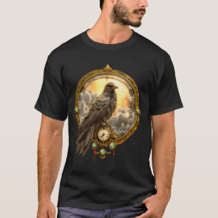 Timekeeper Raven – Gothic Clockwork T-Shirt