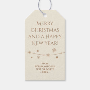 Timeless - Antique White - Snowflake Gift Tags